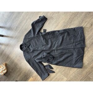 Vintage‎ Y2K Vincenzo D'Italia Wool Trench Coat Men's 42/52 charcoal gray Winter